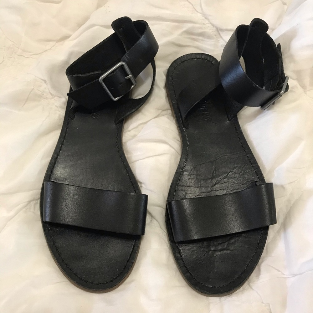 Madewell Boardwalk Ankle Strap Sandals 6